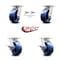 Service Caster 5 Inch Kingpinless Solid Poly Wheel Caster Swivel Locks 2 Brakes SCC, 2PK SCC-KP30S520-SPUR-BSL-2-SLB-2 - alternate 2